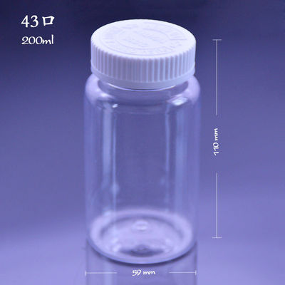 200ml 250ml ฝาเกลียวขวดยาพลาสติก HDPE